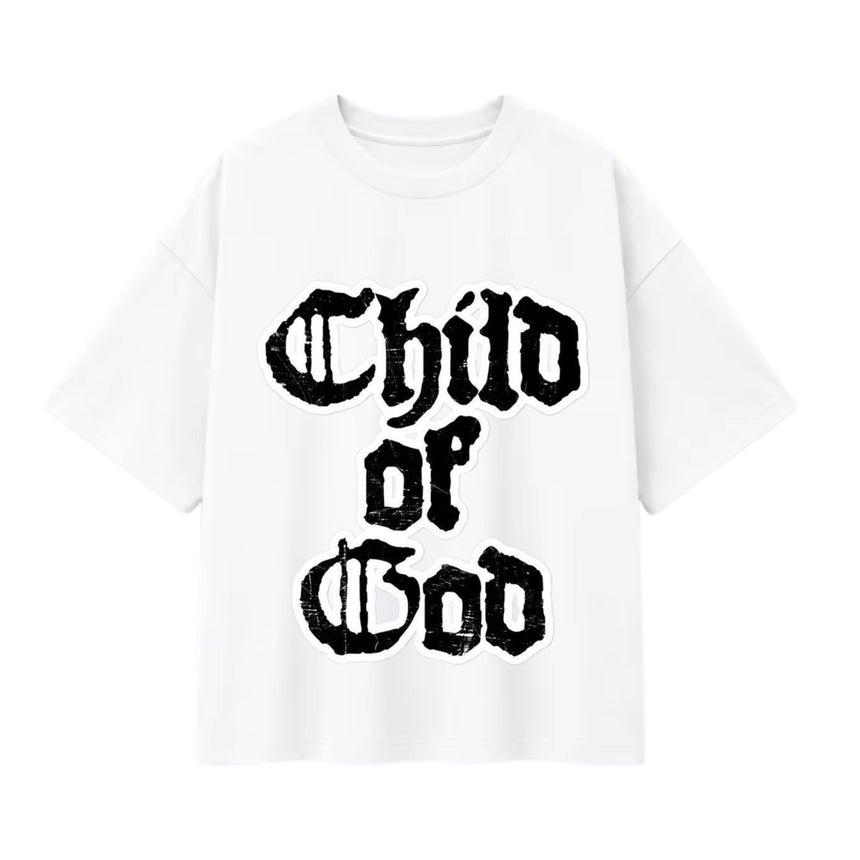 T-shirt oversize imprimé Child of God, à plat
